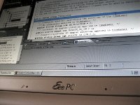 Close up of the Eee PC 901 running Eclipse