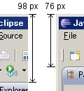 Comparison of two rows or one row in Eclipse toolbar